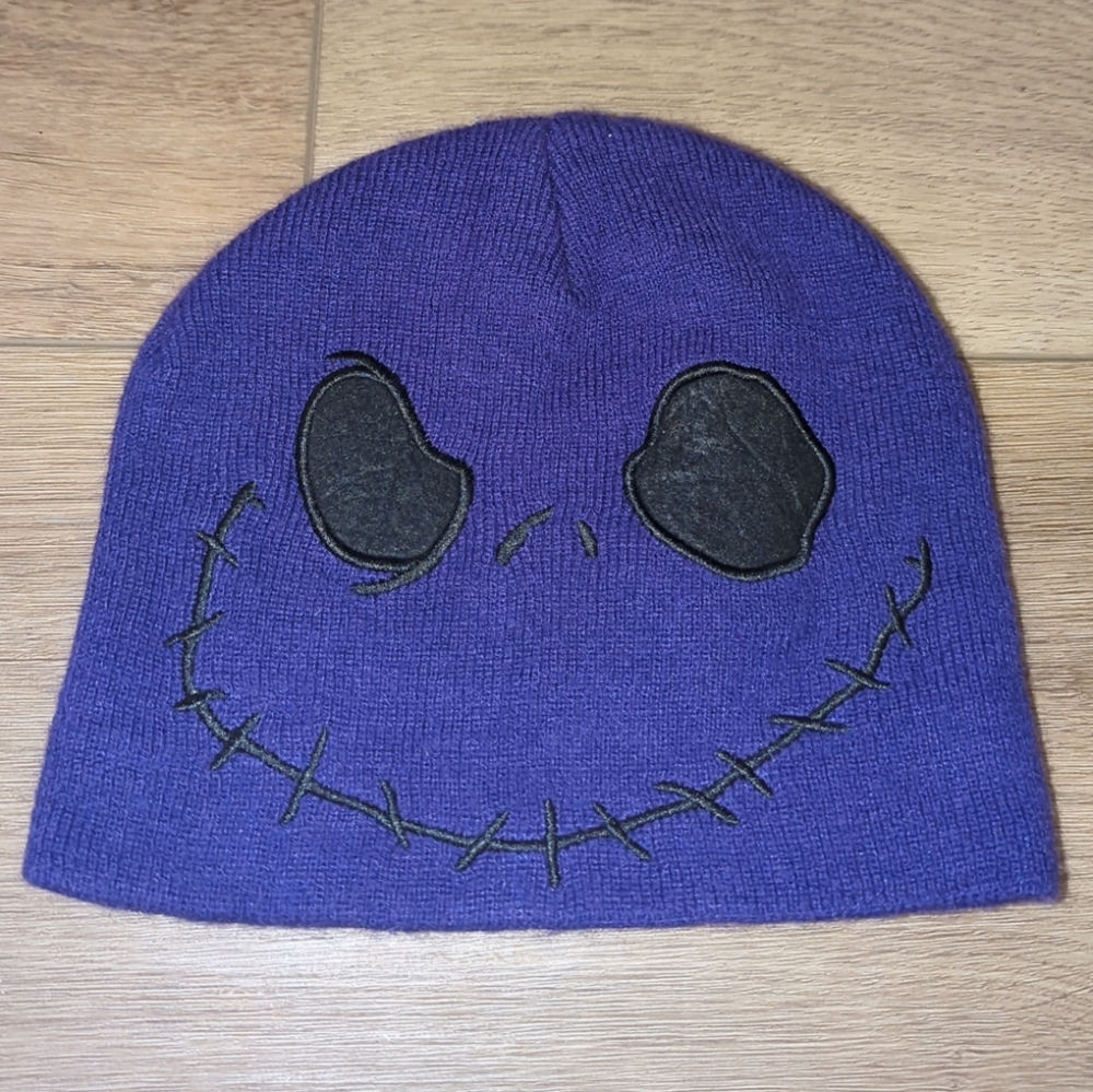 3/$15 Disney's The Nightmare Before Christmas Beanie with Stitch Face Purple